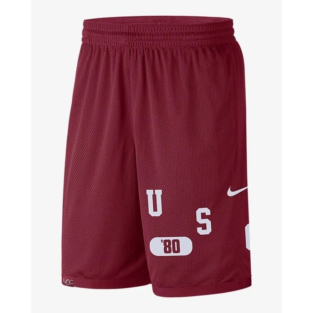 NIKE Dri Fit USC Trojans Football Mesh College Shorts Mens Sz S *NEW* DR4097-613